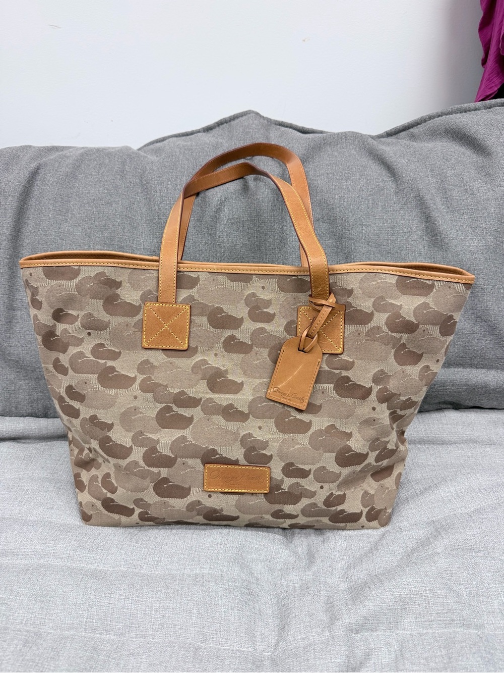 Dooney & Bourke Brown and Tan Signature Tote